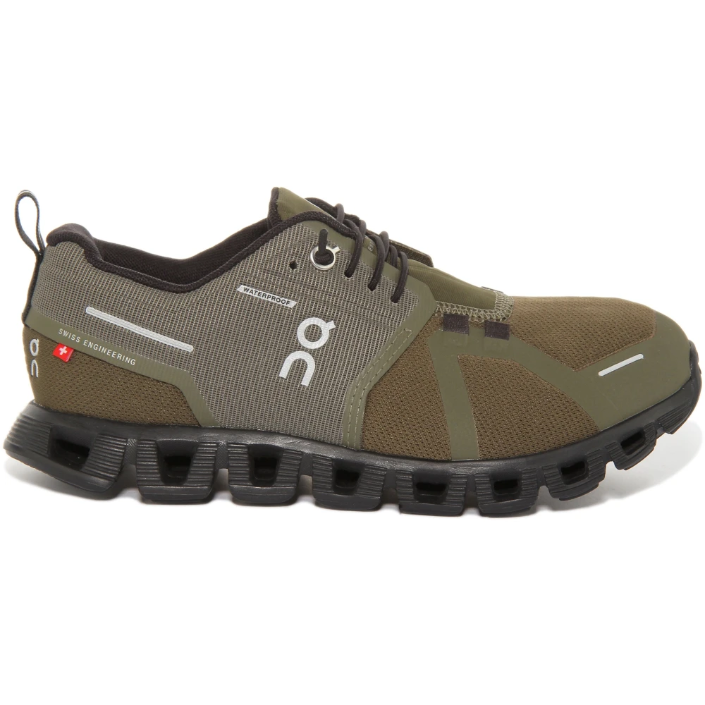 On Running Women's Green Running Shoes,, Cloud 5 Waterproof Trainers Size 3