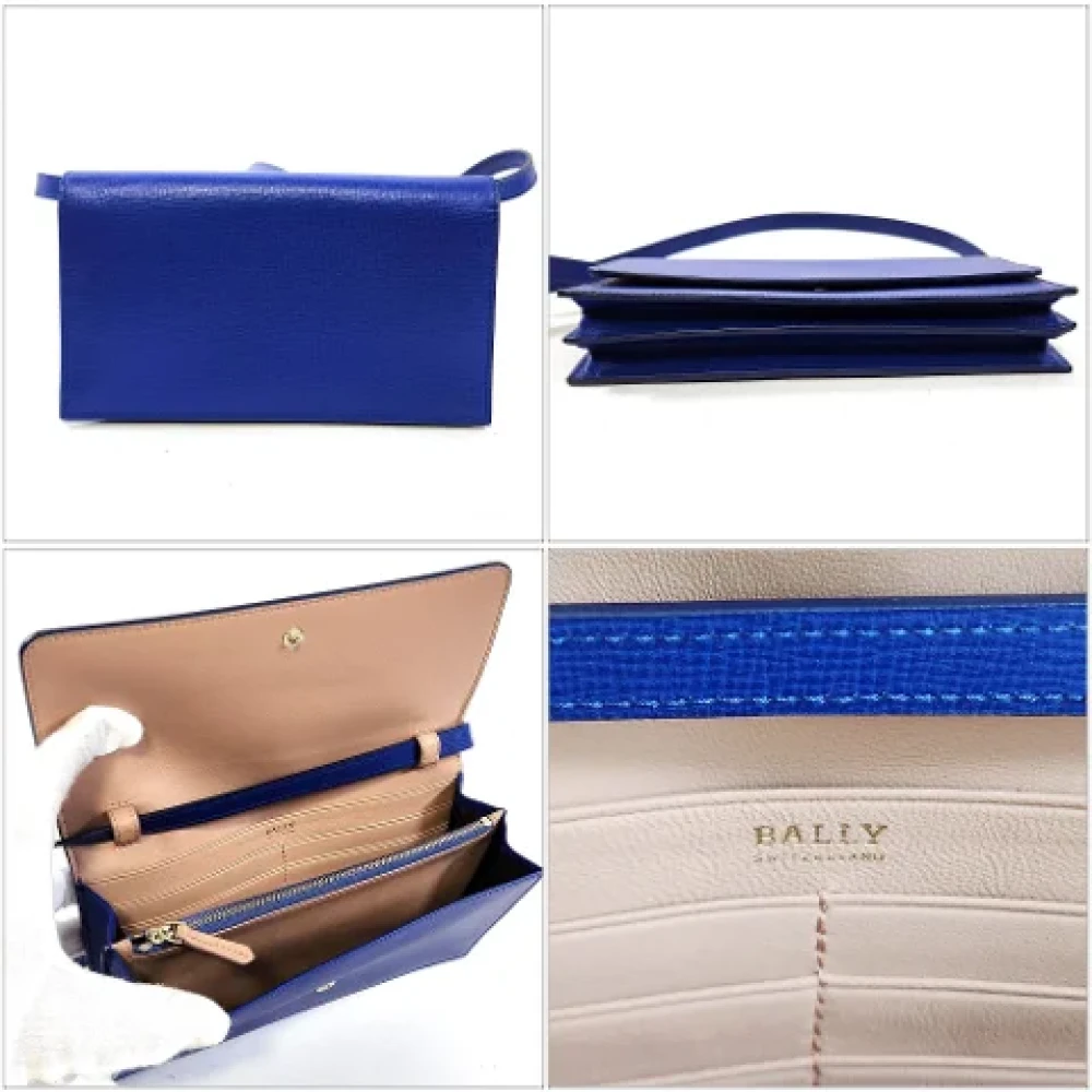 Bally Pre-owned Leather wallets Blue Dames