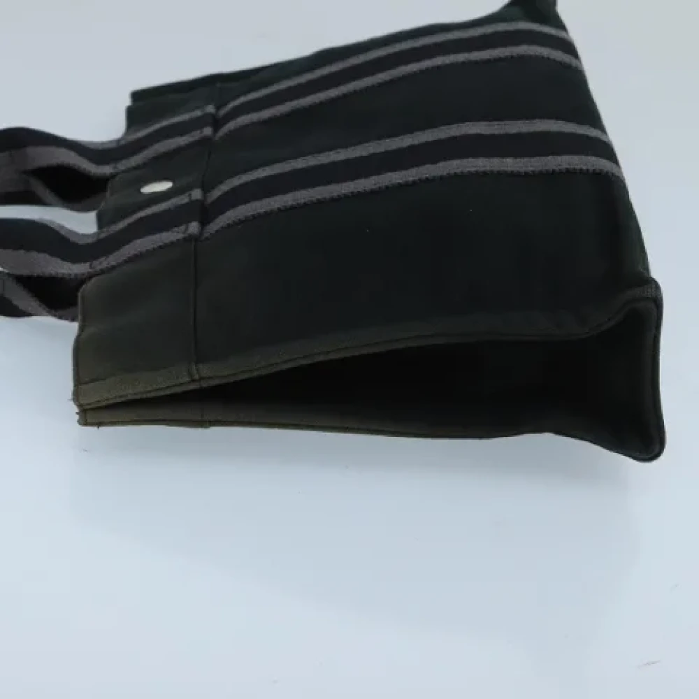 Hermès Vintage Pre-owned Canvas handbags Black Dames