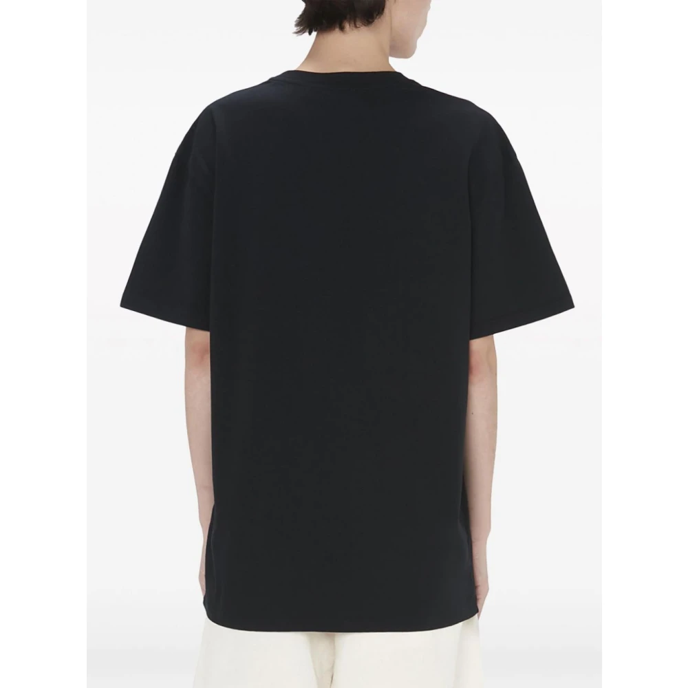 JW Anderson Logo Borduurwerk T-Shirt Black Dames