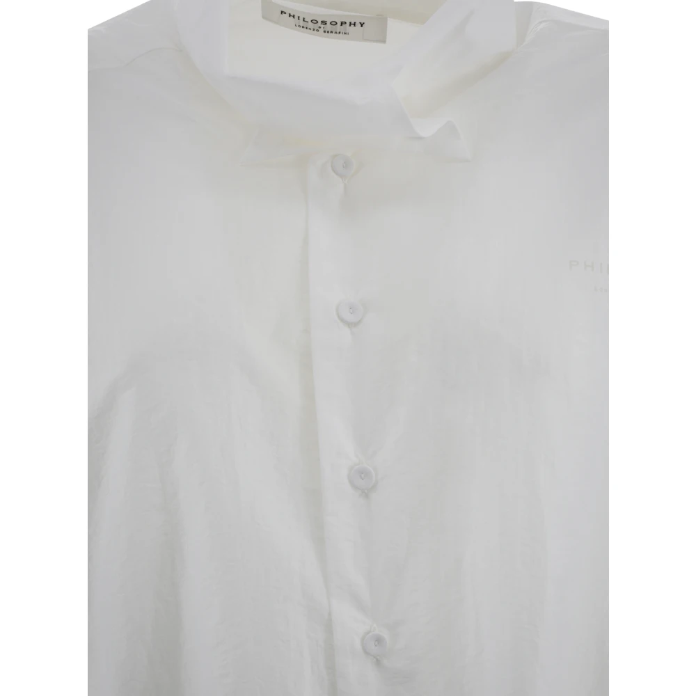 Philosophy di Lorenzo Serafini Witte Button-Down Shirt met Uniek Design White Dames