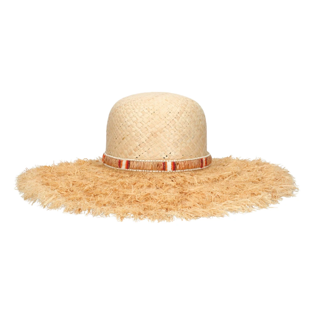 Borsalino Bohemian Franje Raffia Hoed White Dames