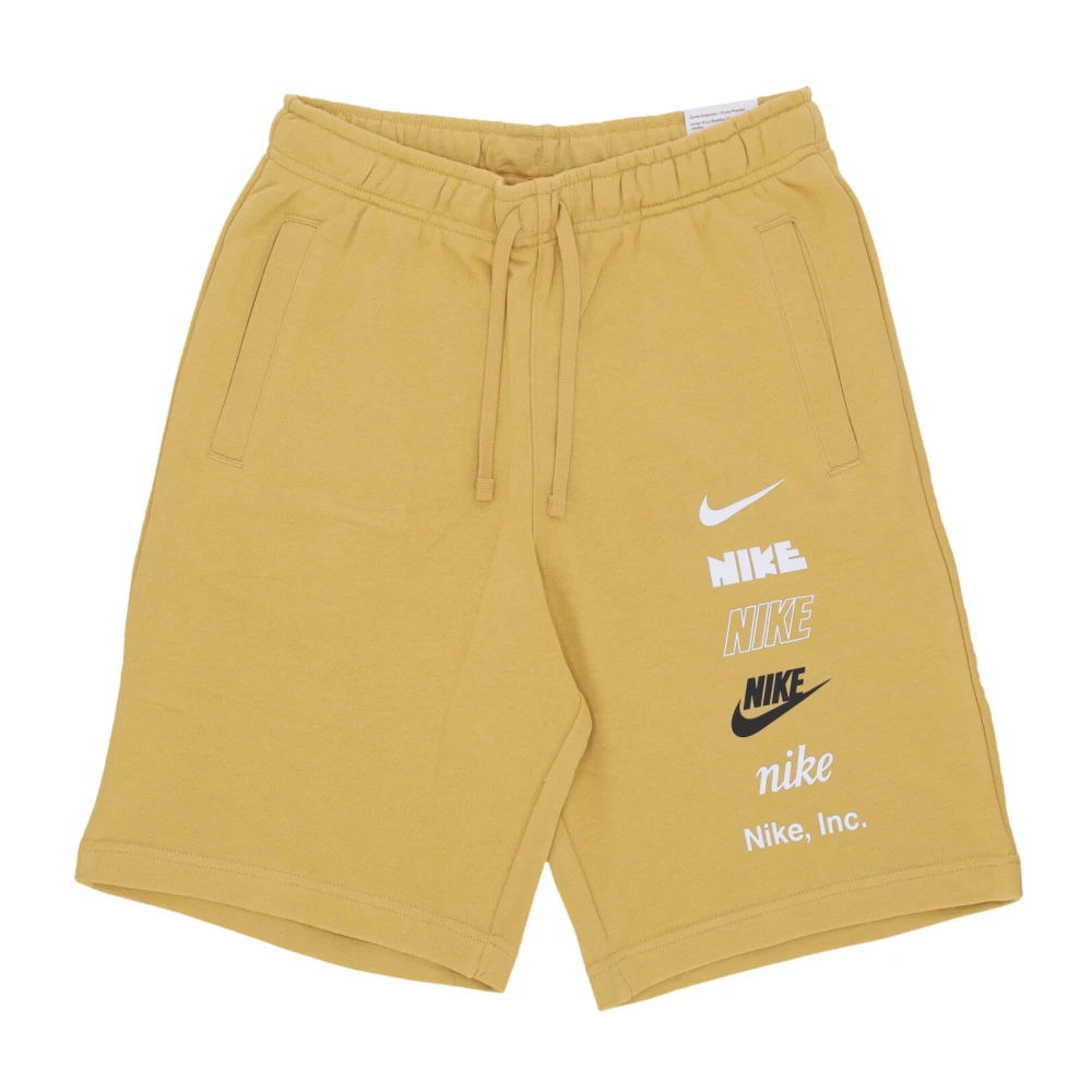Nike Club+ French Terry Short Suit Yellow Heren