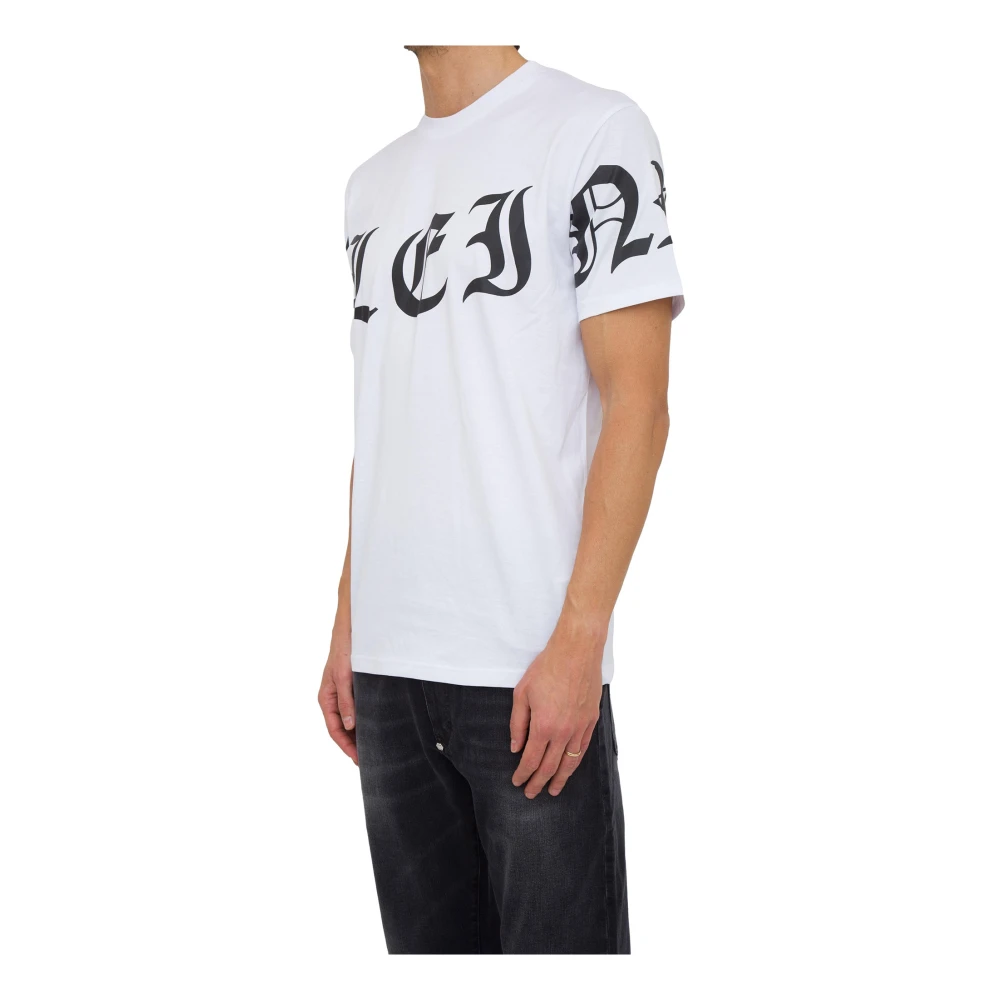 Philipp Plein Witte T-Shirt met Ronde Hals White Heren