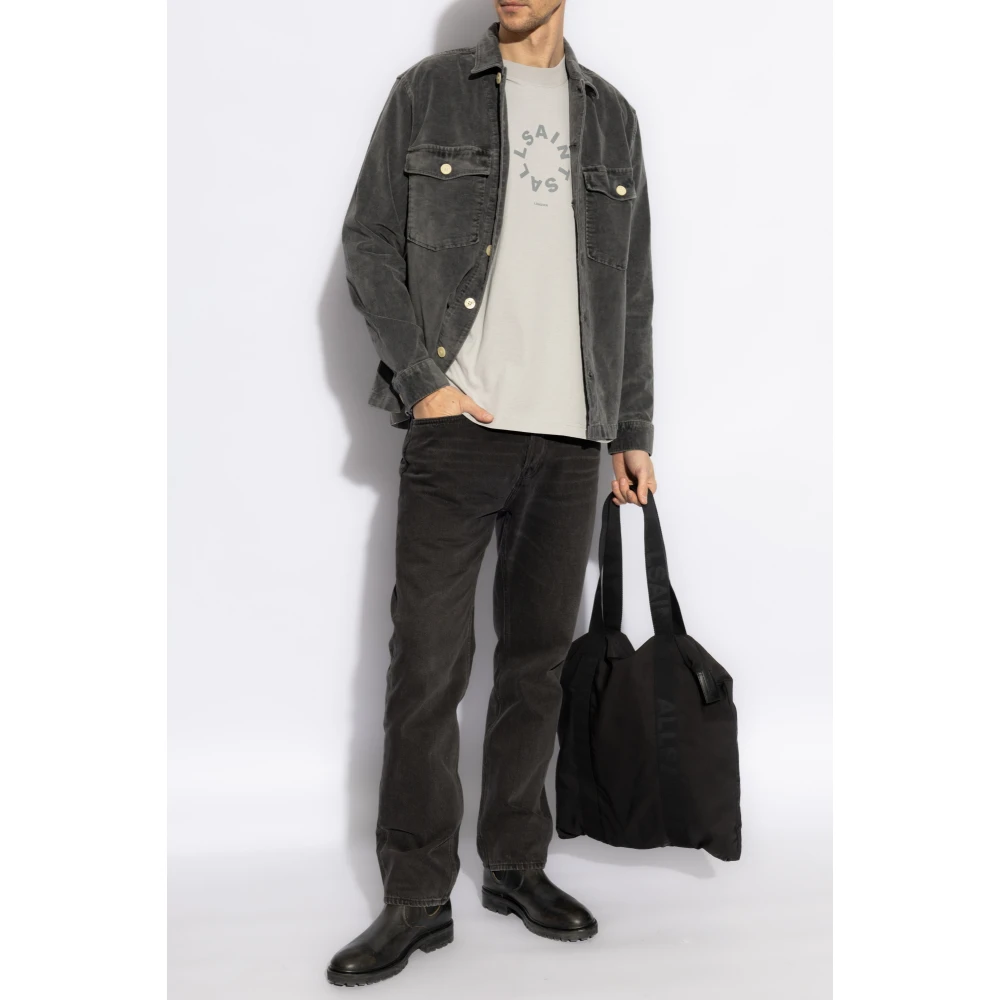 AllSaints Tierra Oversize T-shirt Gray Heren