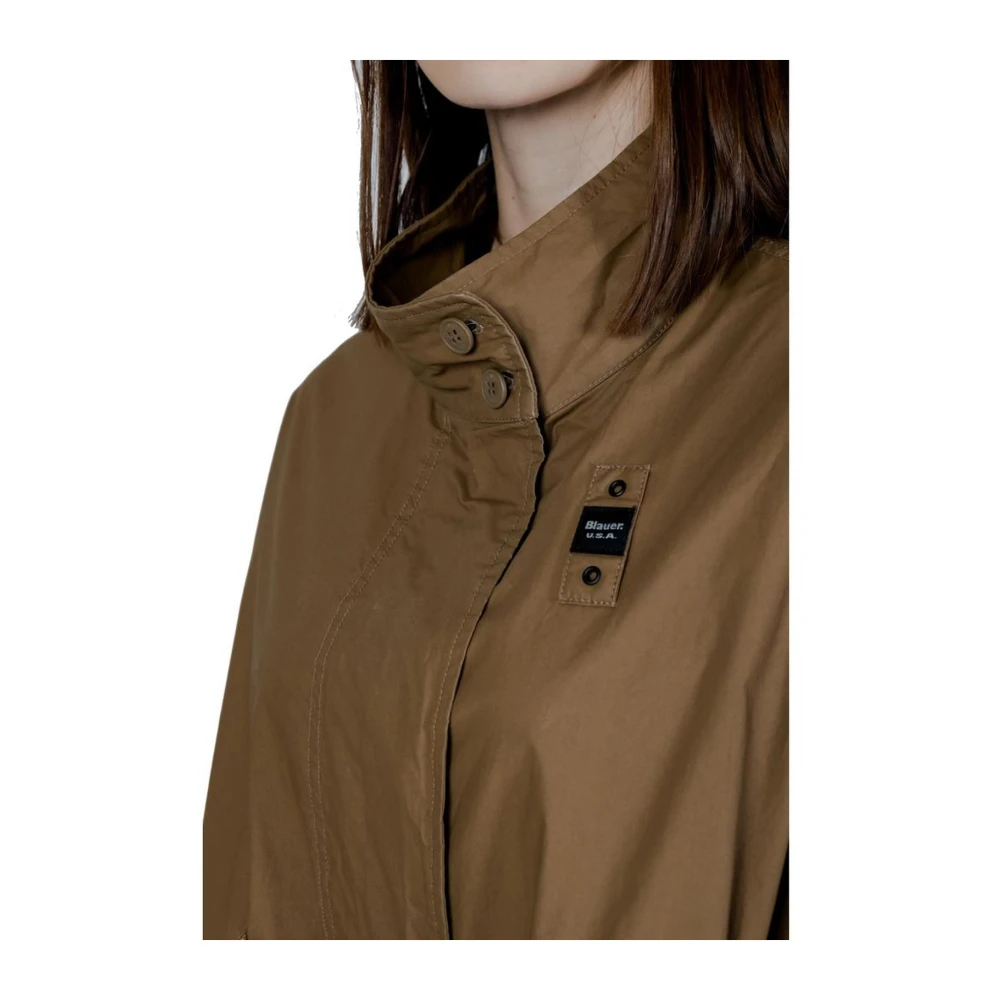 Blauer Groene Katoenen Parka Jas Dames Collectie Green Dames