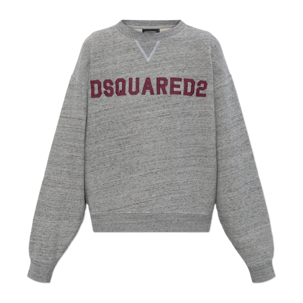 Dsquared2 Vrouw Grijs Hoodies & Sweatvesten Dames, L, Sweatshirts