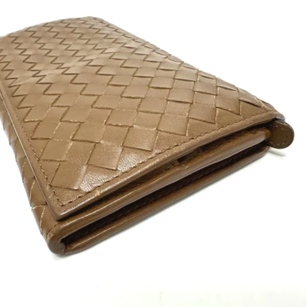 Bottega Veneta Vintage Pre-owned Leather wallets Brown Dames