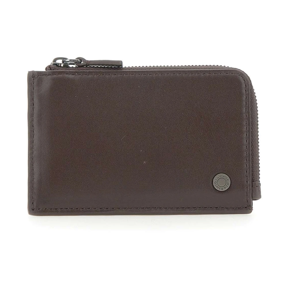 Gianni Chiarini Heren Leren Portemonnee Donkerbruin Rits Brown Heren