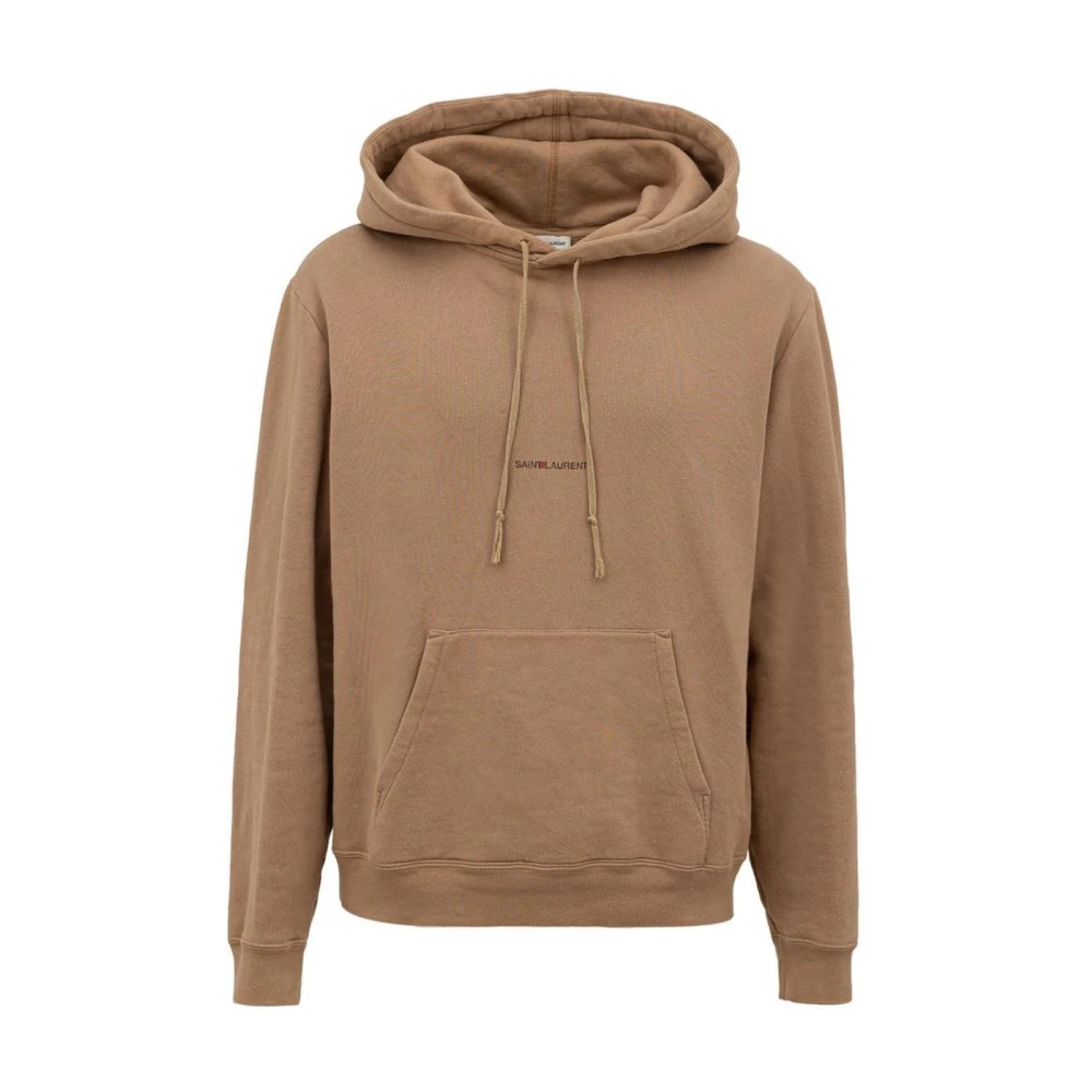Saint Laurent Beige Katoenen Hoodie Sweater Beige Heren