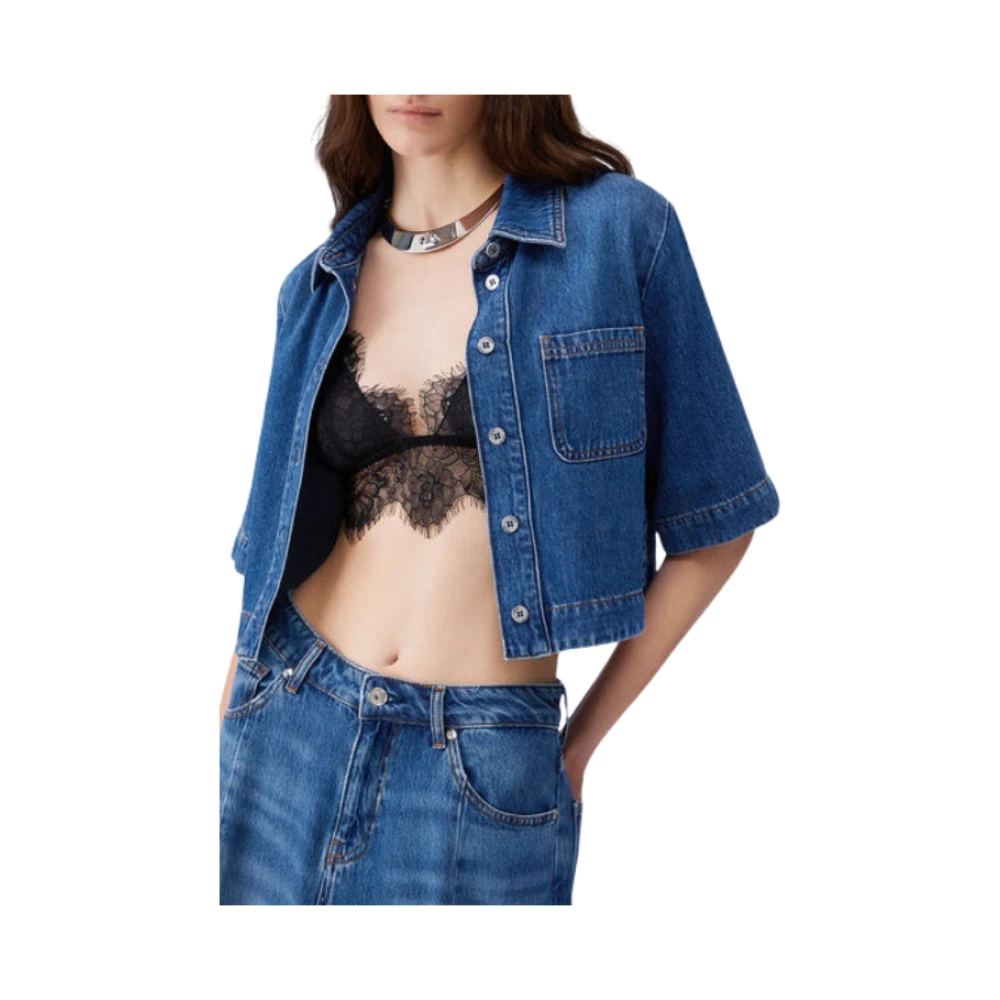 Liu Jo Damen Blau Blusen & Hemden, Xsgröße:
