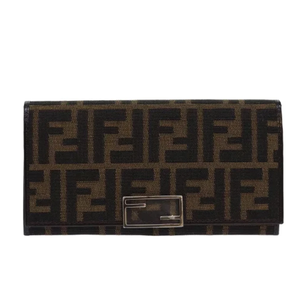 Fendi Vintage Pre-owned Canvas wallets Brown Dames