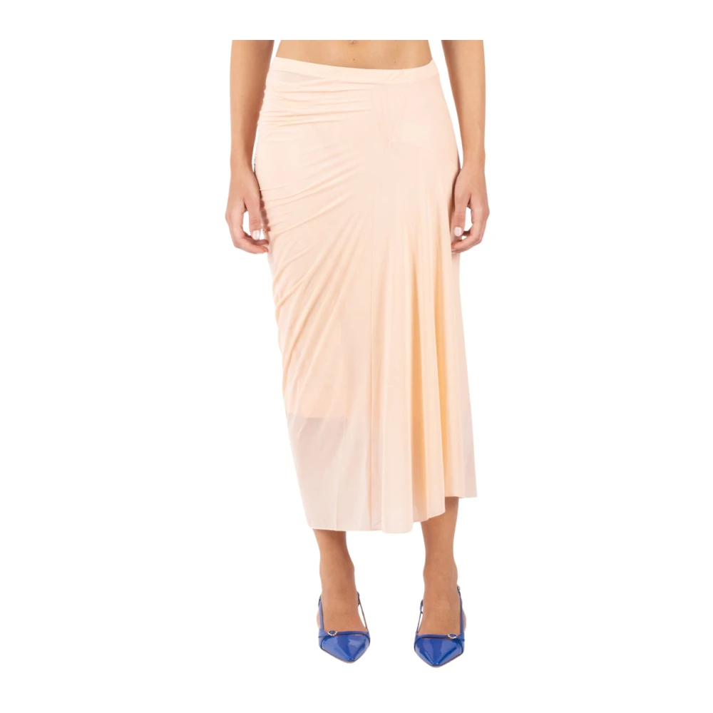 Dries Van Noten Poederroze Rok Beige Dames