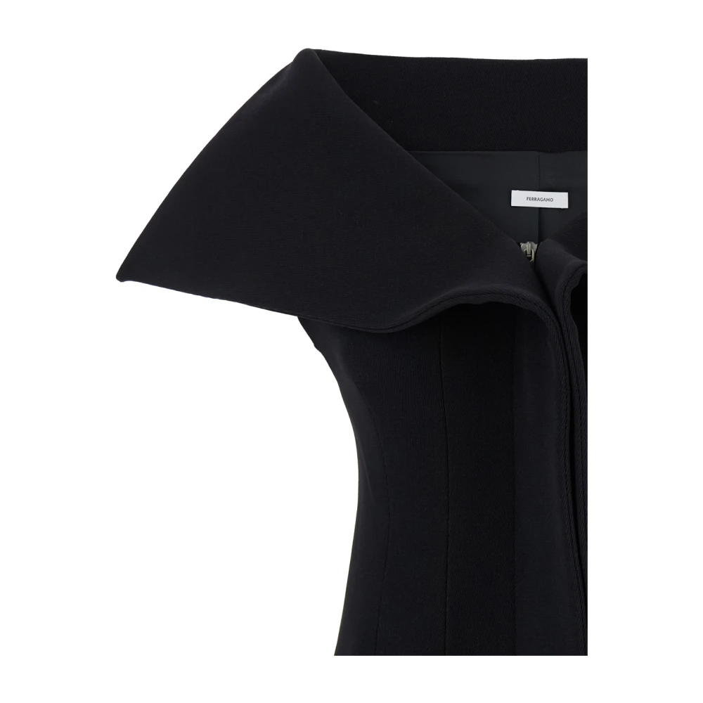 Salvatore Ferragamo Zwarte Abito Jurken Black Dames