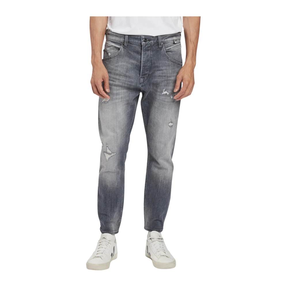 Gabba Faded Ripped Stretch Jeans in Grijs Gray Heren
