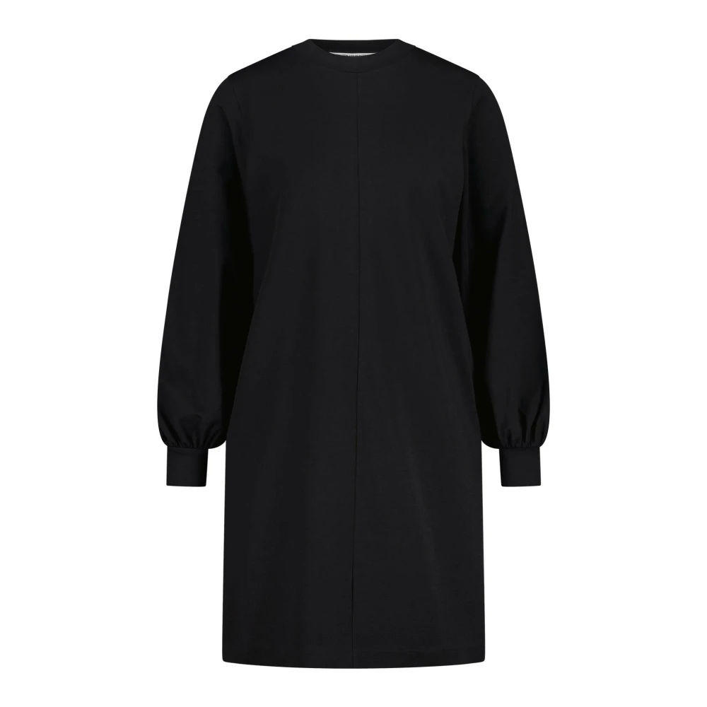 drykorn Aldora Jerseyjurk met ballonmouwen Black Dames
