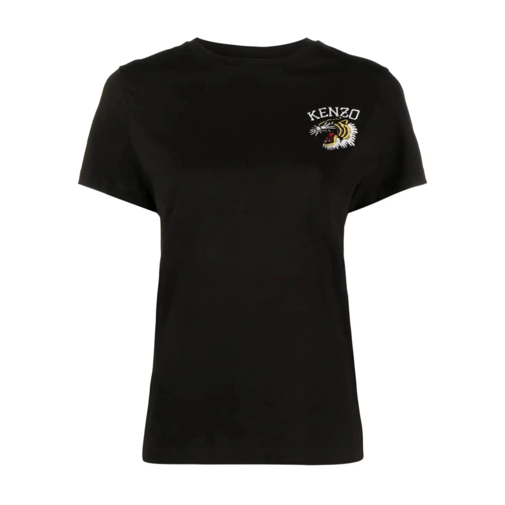 Kenzo Klassieke Tiger Jersey T-shirt Black White Dames