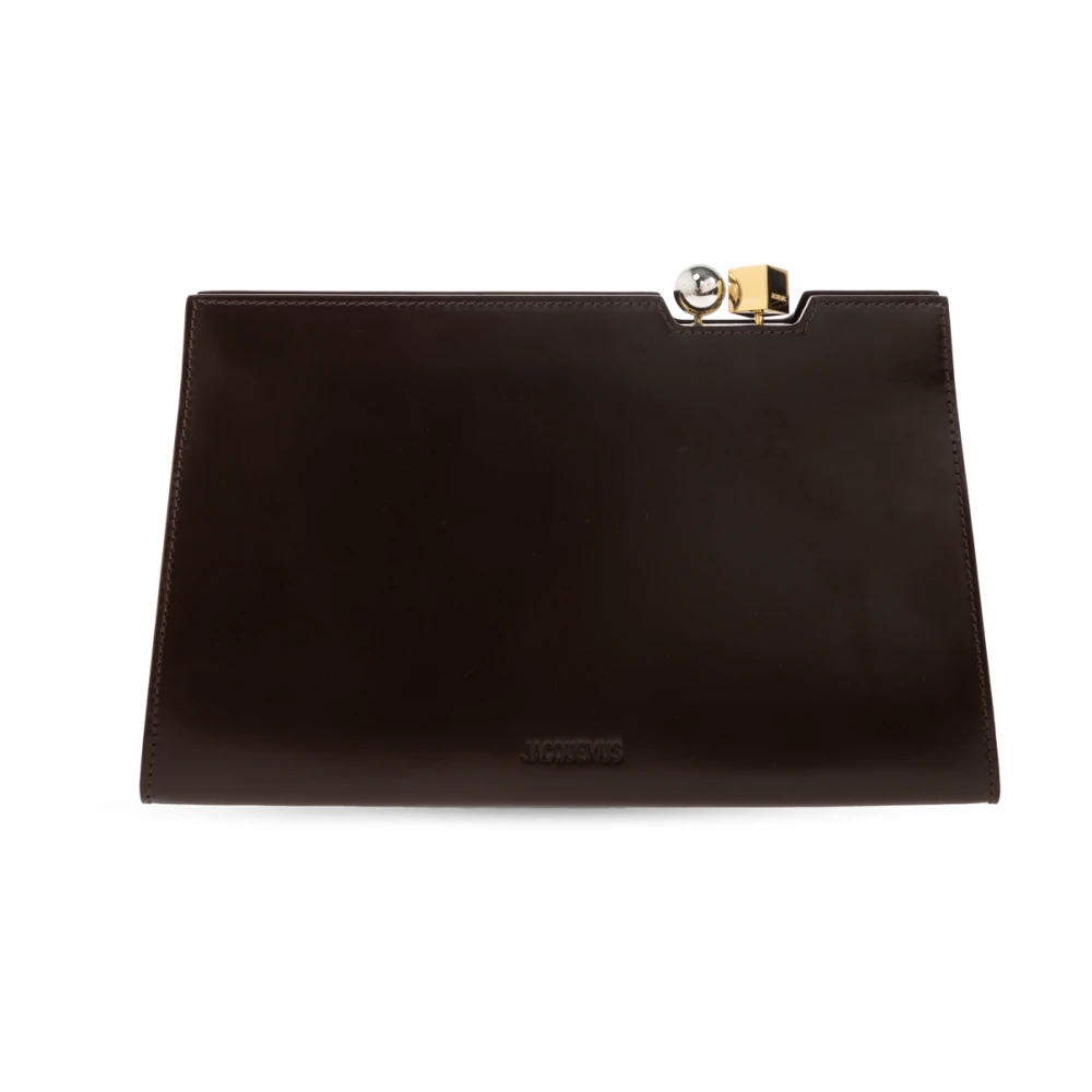 Jacquemus Brown Clutches, Female, One Size, Le Salon Clutch