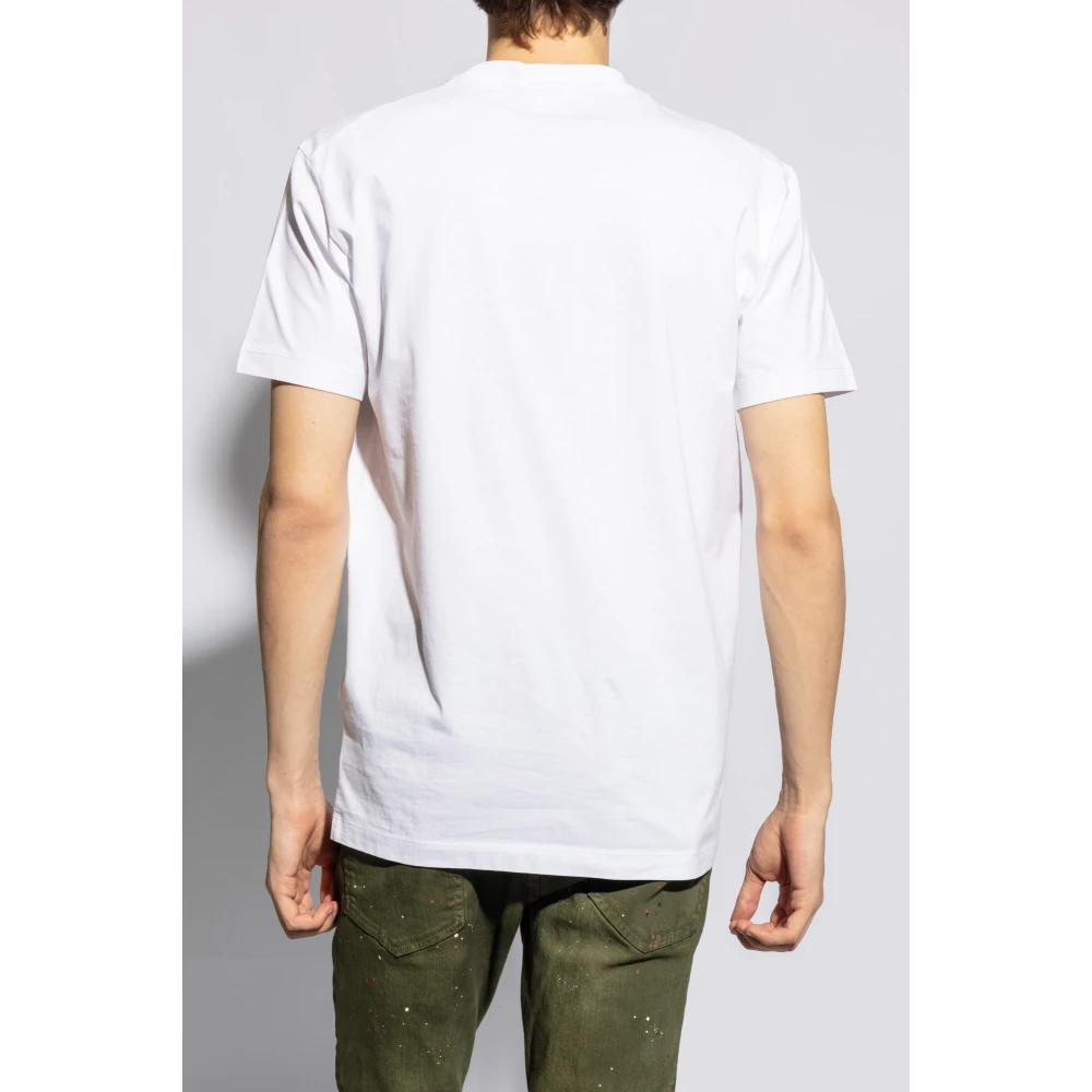 Dsquared2 T-shirt met logo White Heren