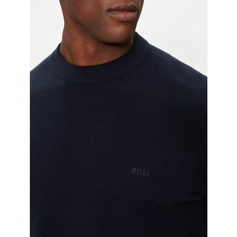 Hugo Boss Donkerblauwe Sweater Regular Fit Blue Heren