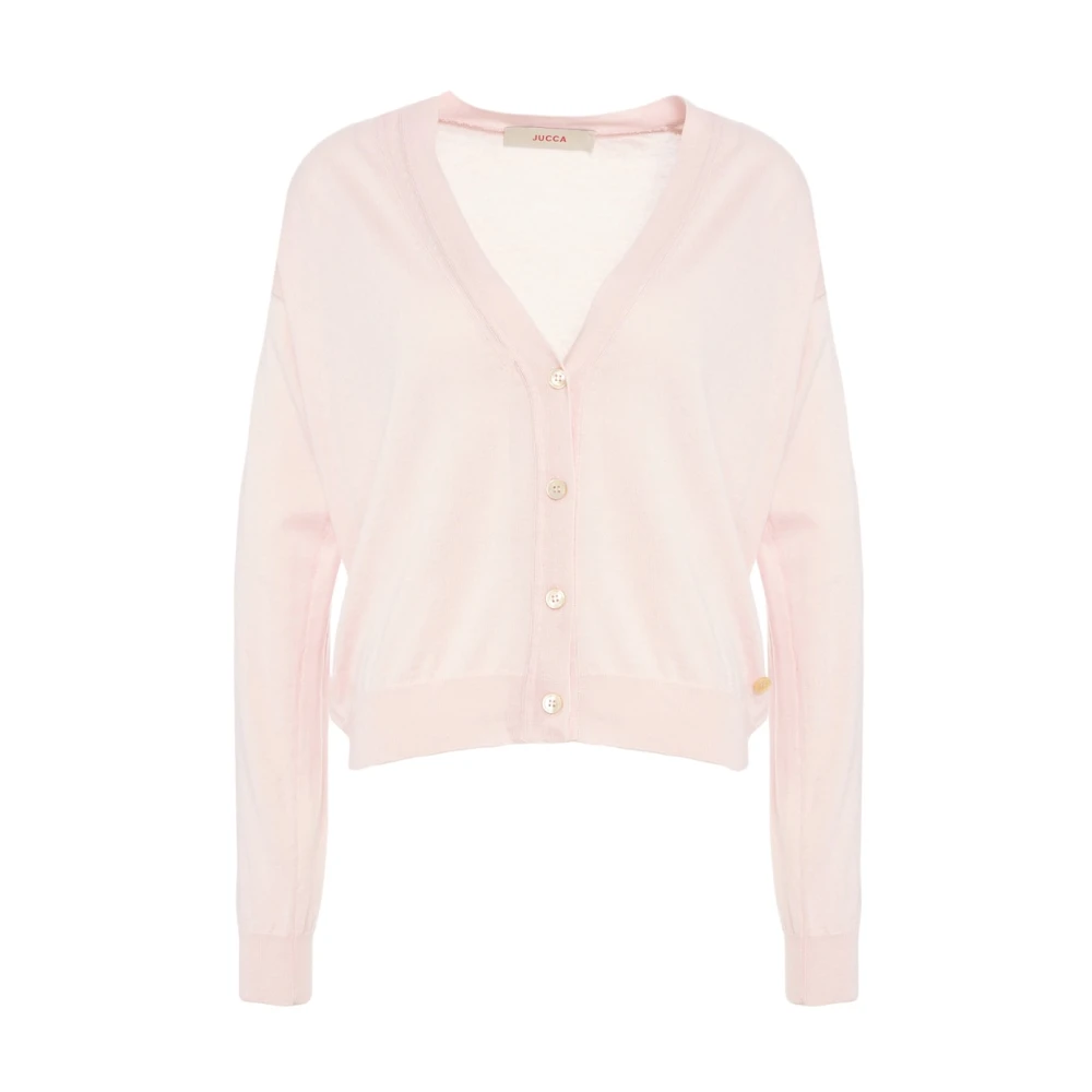 Jucca Roze Gebreide Vest Ss25 Pink Dames