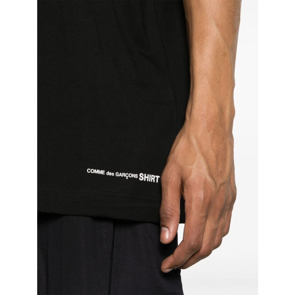 Comme des Garçons Zwart Tee Klassieke Stijl Black Heren