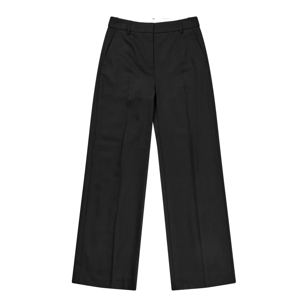 Munthe Women's Black Wide Trousers, Xs, Straight-Leg Sumatra Trousers