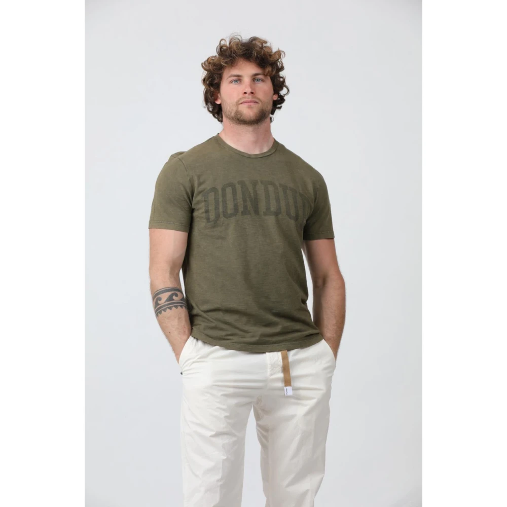 Dondup Casual T-Shirt Green Heren