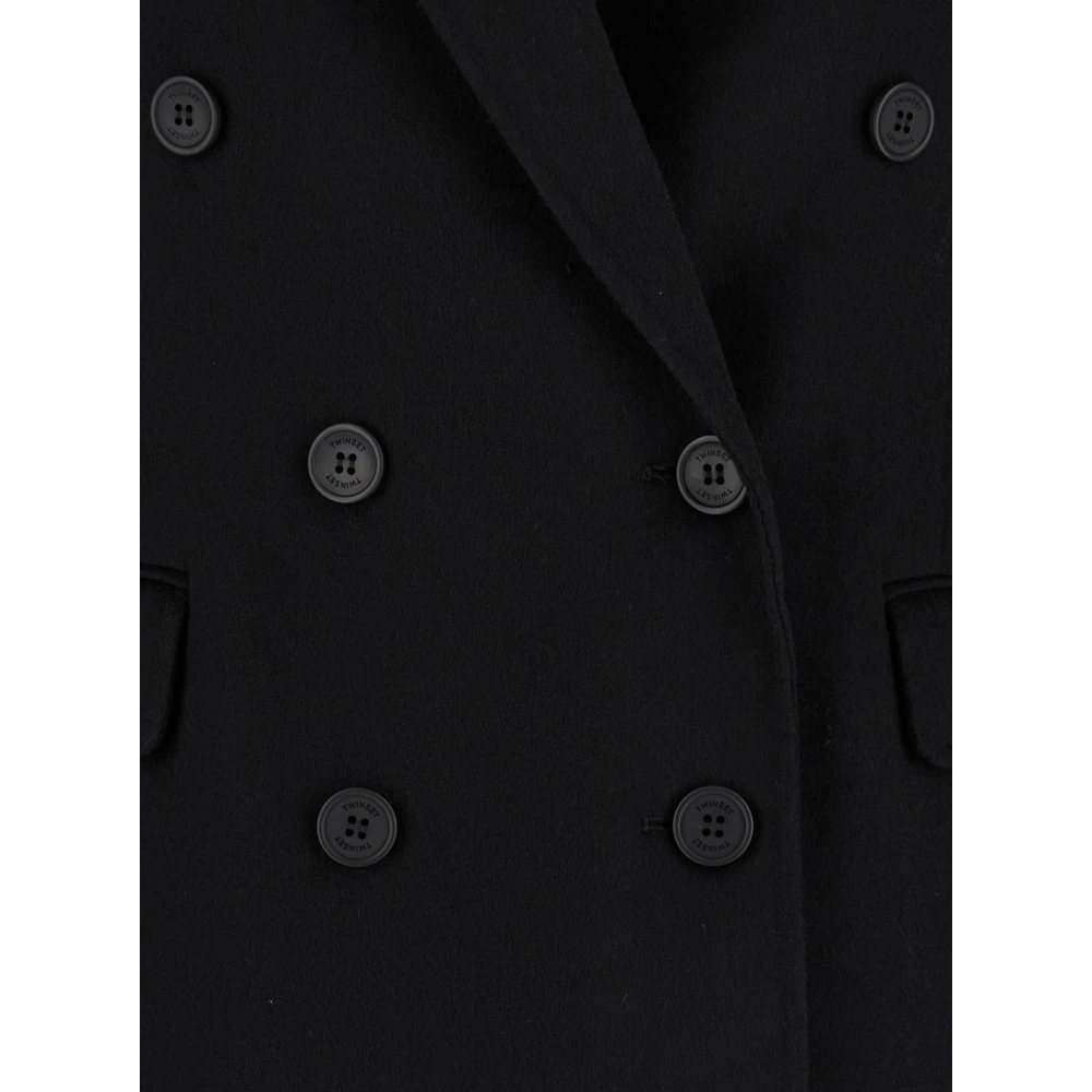 Twinset Zwarte Caban Jassen Black Dames
