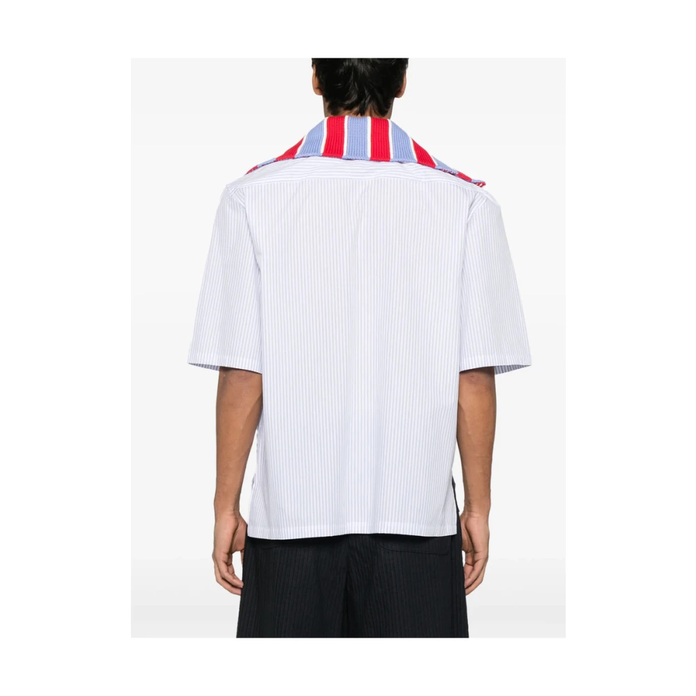 Loverboy by Charles Jeffrey Blauw Gestreept Overhemd met Borstzak Blue Heren