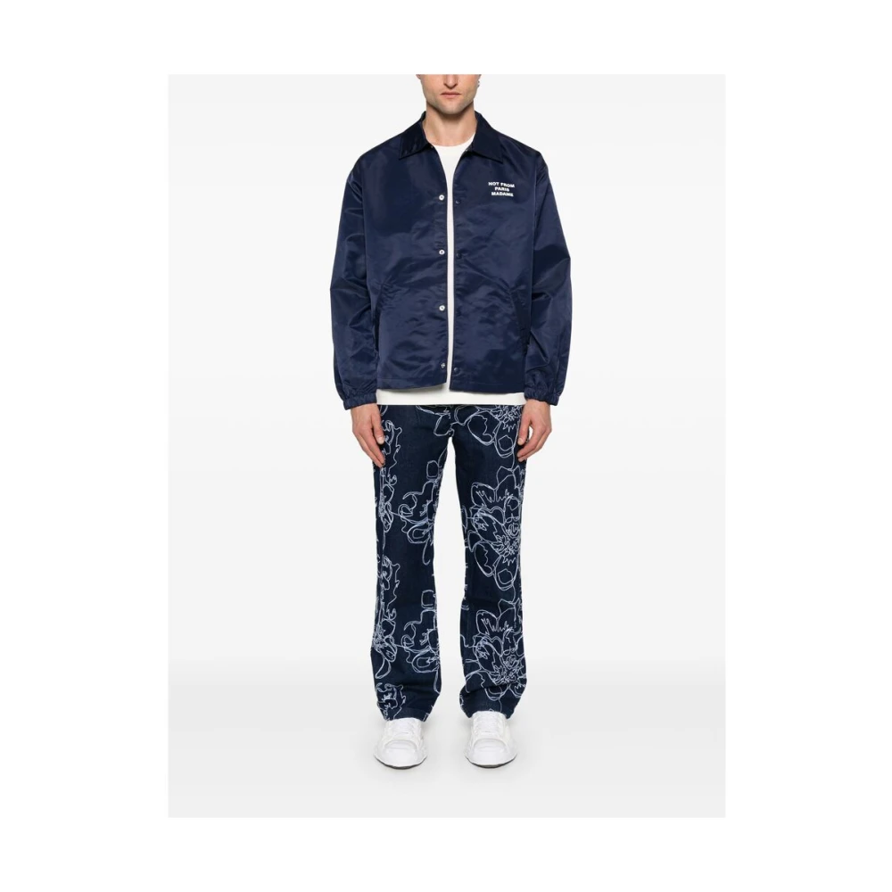 Drole de Monsieur Blauwe waterafstotende bodywarmer met drukknoopsluiting Blue Heren