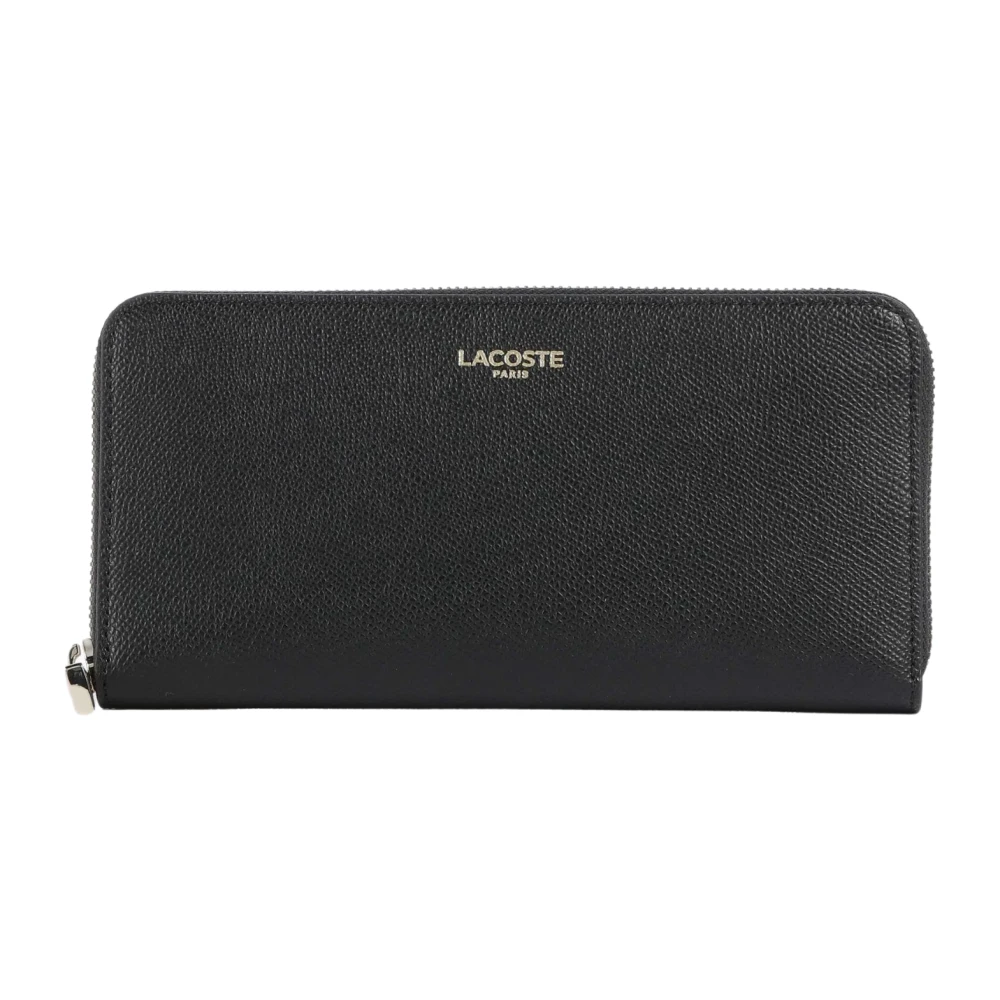 Lacoste Women's Black Elegant Zippered Wallet Cardholder - Wallets & Cardholders - One Size - Accessories