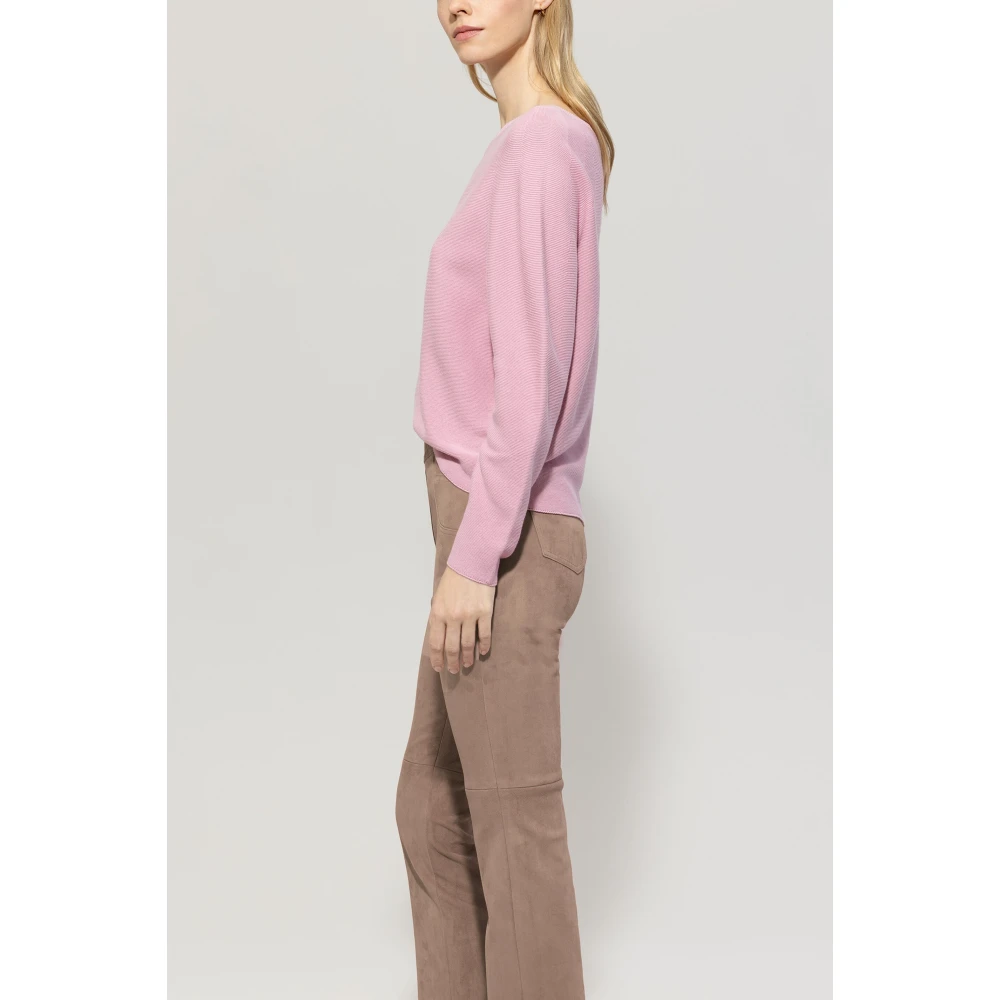 LUISA CERANO Fris Roze Links-Structuur Trui Pink Dames