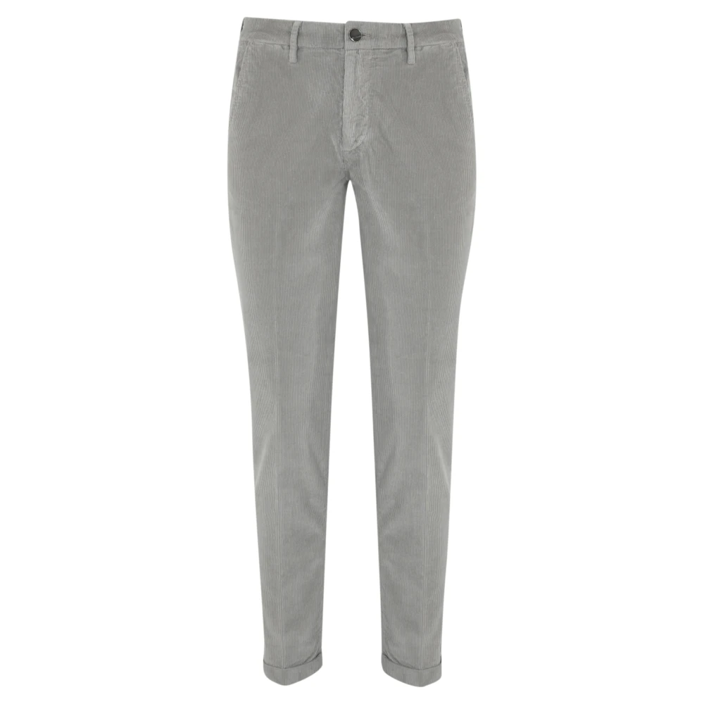 Re-Hash Fluwelen Herenbroek Grijs Slim Fit Gray Heren