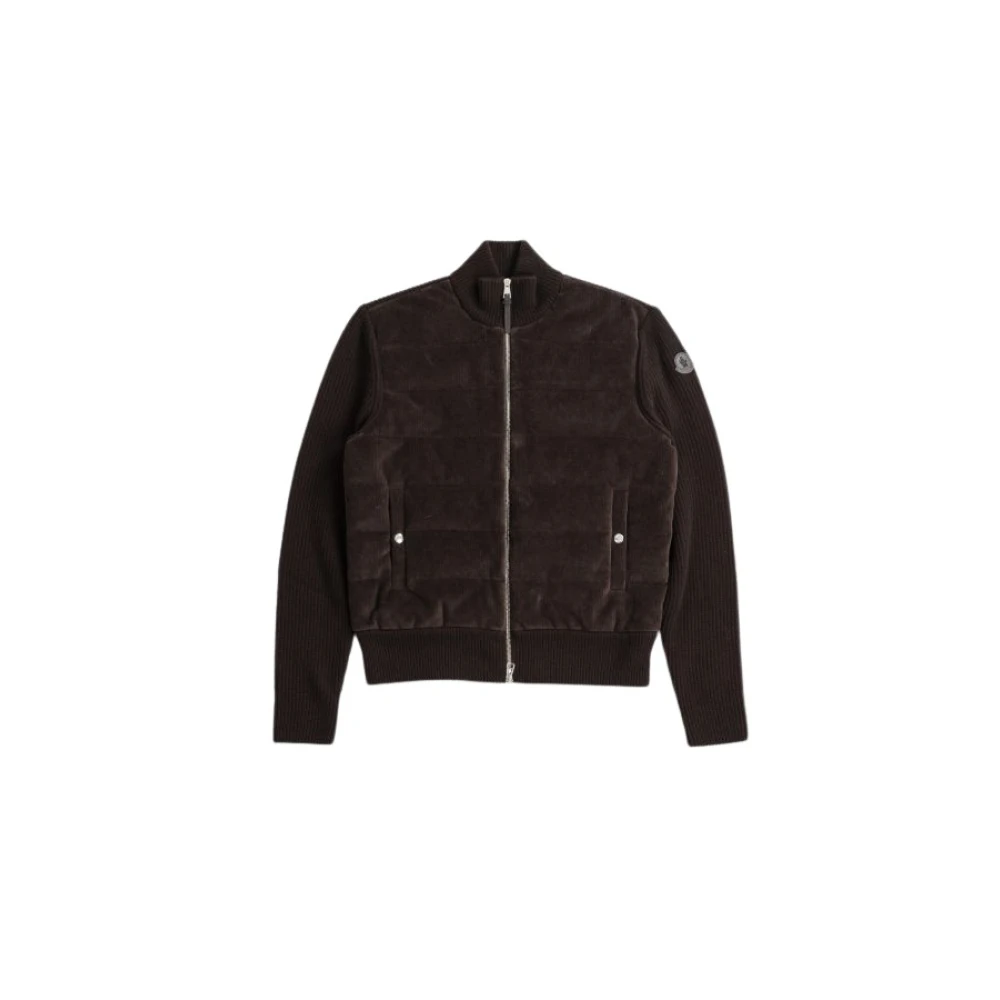 Moncler Gewatteerde Bruin Fluweel Vest Brown Heren