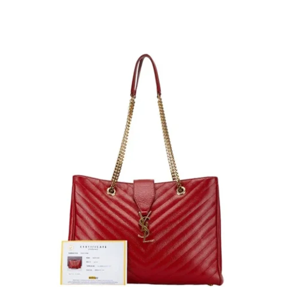 Saint Laurent Vintage Pre-owned Leather shoulder-bags Red Dames