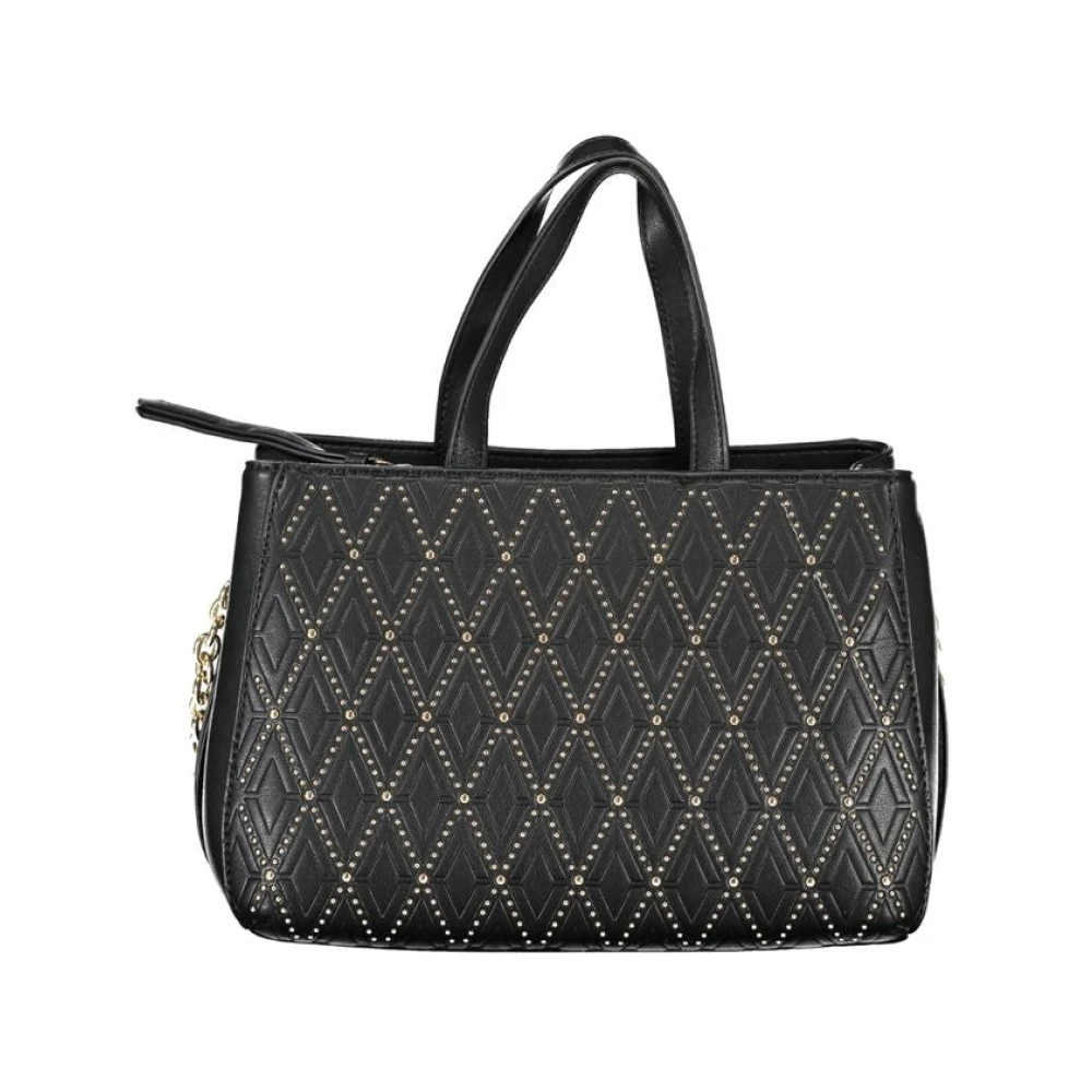 Valentino by Mario Valentino Zwarte polyethyleen handtas met kettingriem Black Dames