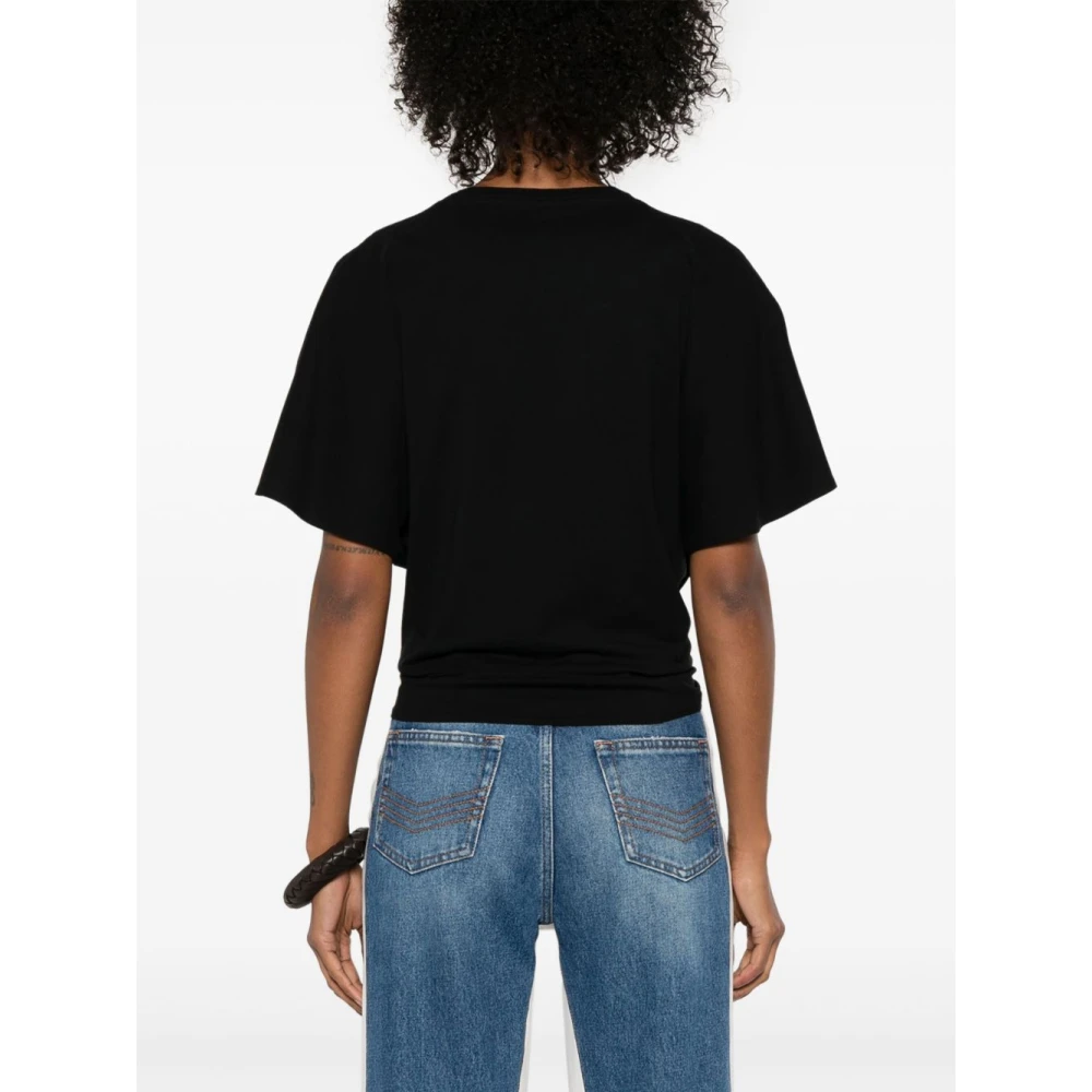 Stella Mccartney Zwart Grafisch Print T-shirts en Polos Black Dames