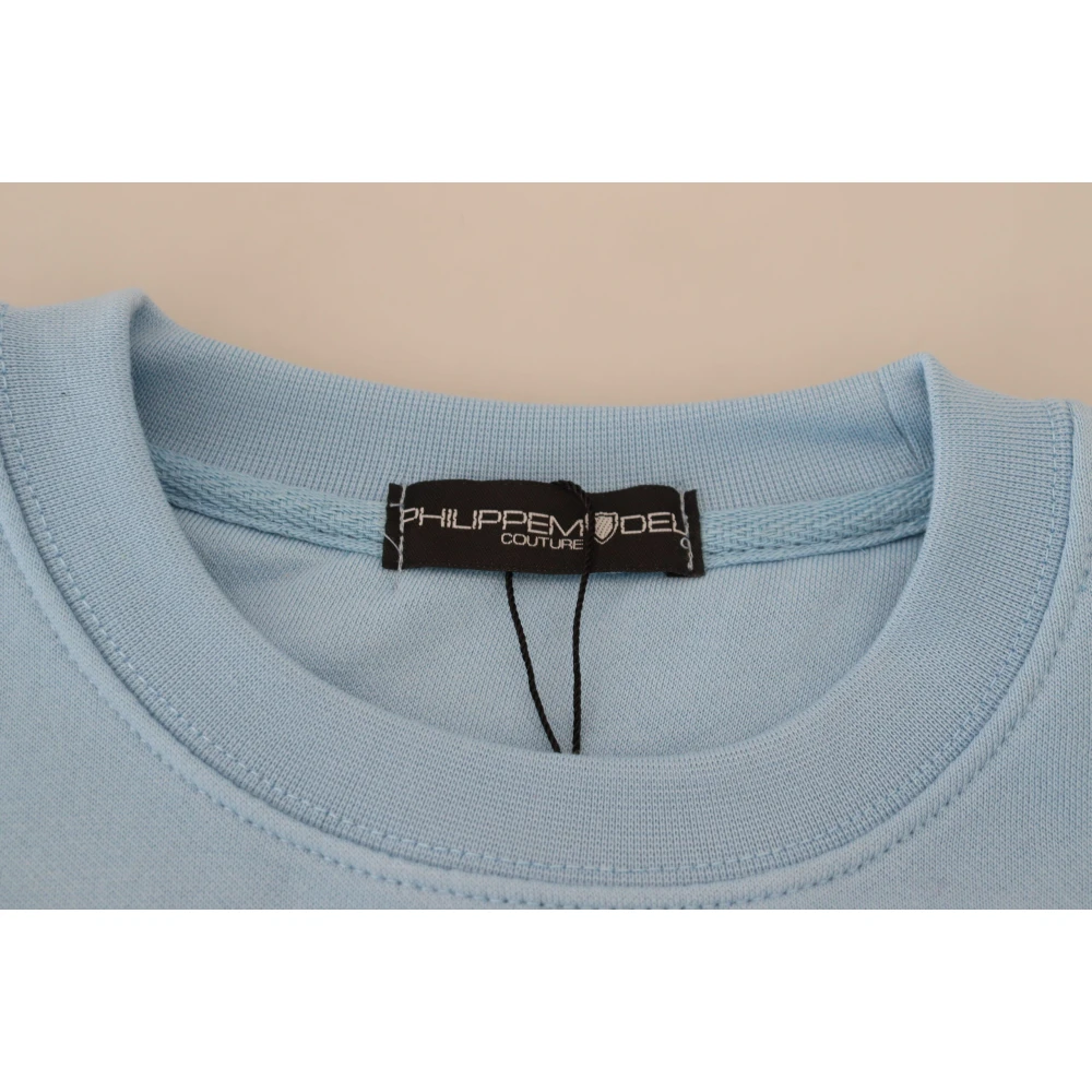 Philippe Model Lichtblauwe Sweater met Logo-Verfraaiing Blue Dames