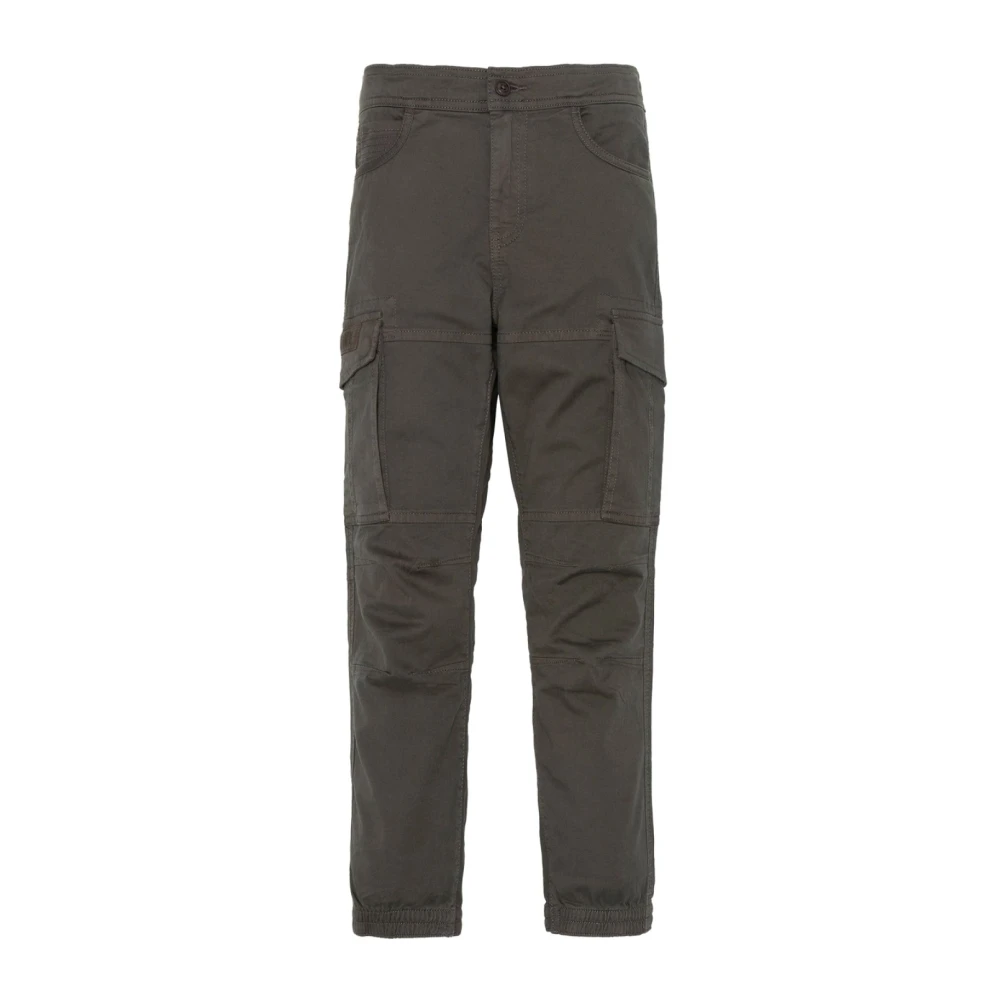 Schott NYC Stretch katoenen stadbroek Taps toelopend Gray Heren