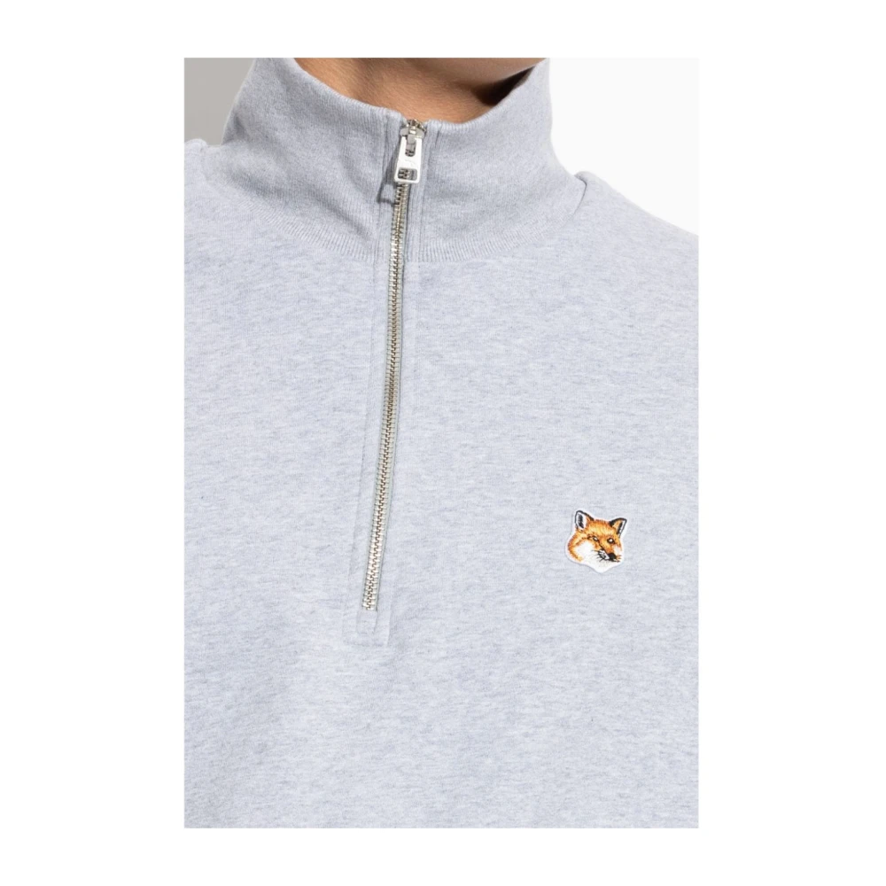 Maison Kitsuné Grijze Sweatshirt Aw24 Gray Heren