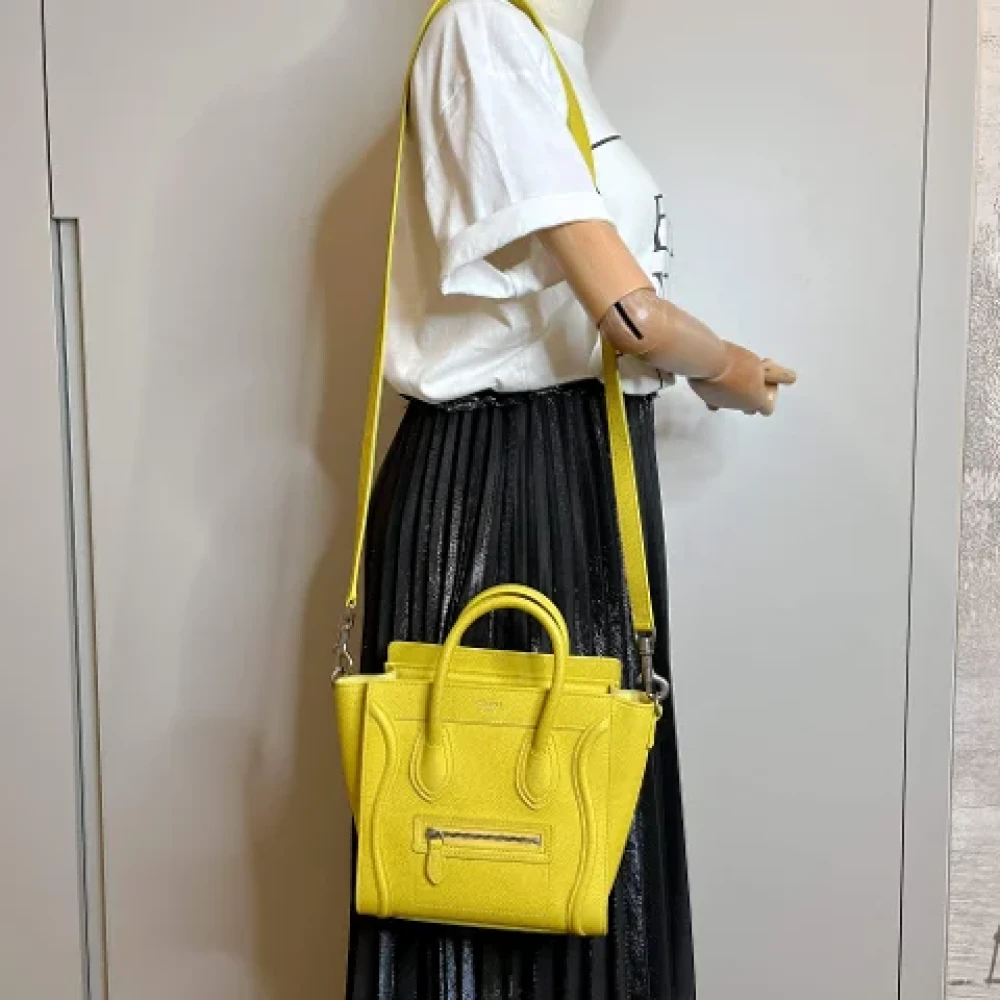 Celine Vintage Pre-owned Leather celine-bags Yellow Dames