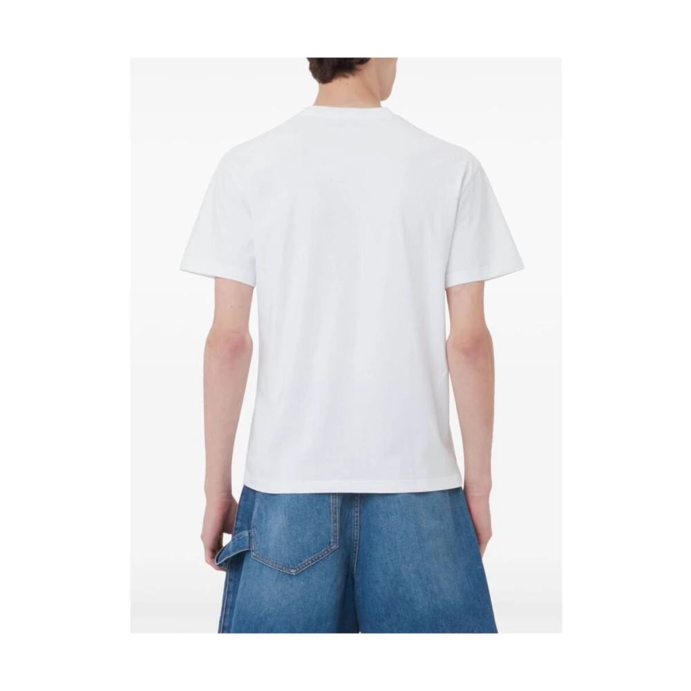 JW Anderson Grafische Print Katoenen T-shirt White Heren