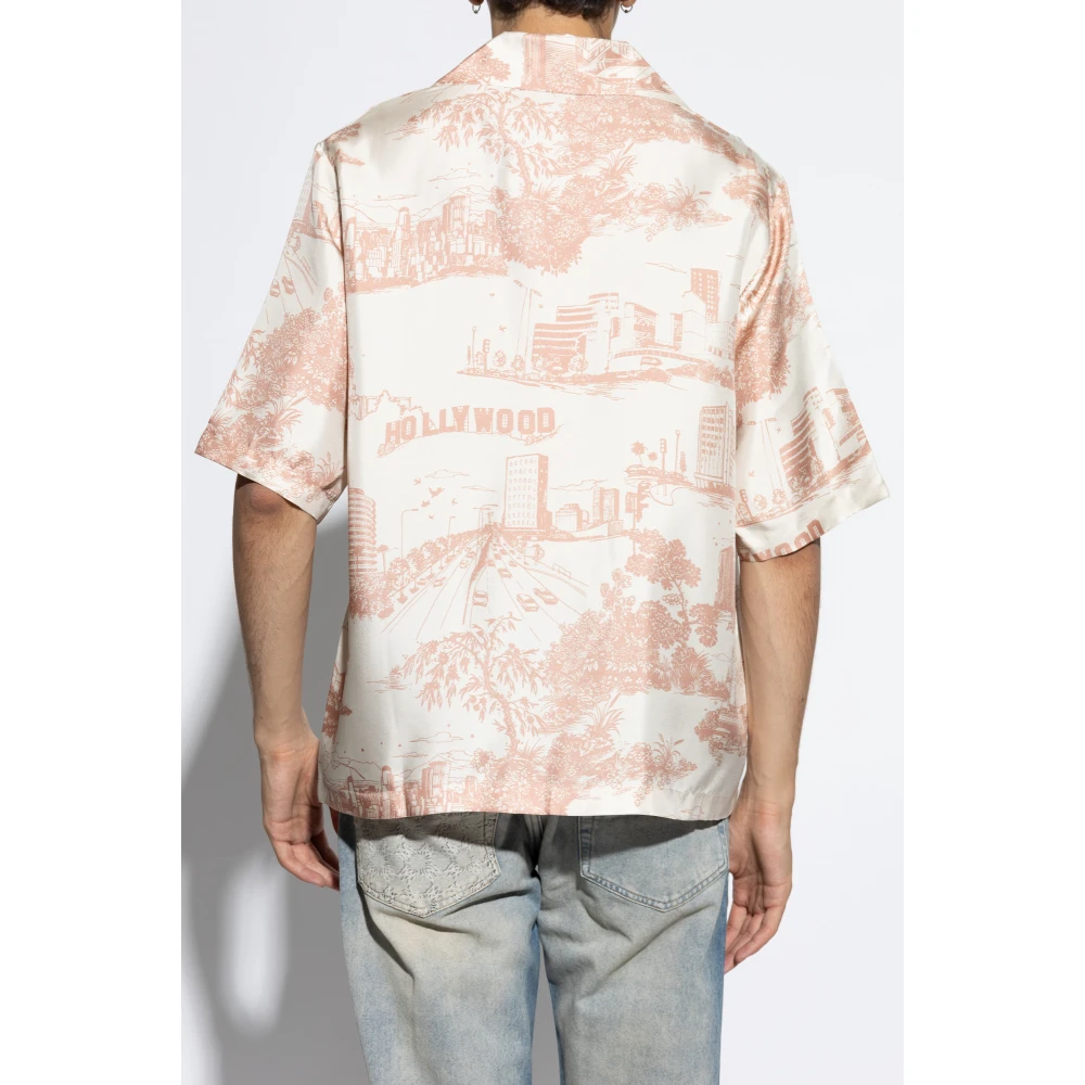 Amiri Zijden overhemd Beige Heren