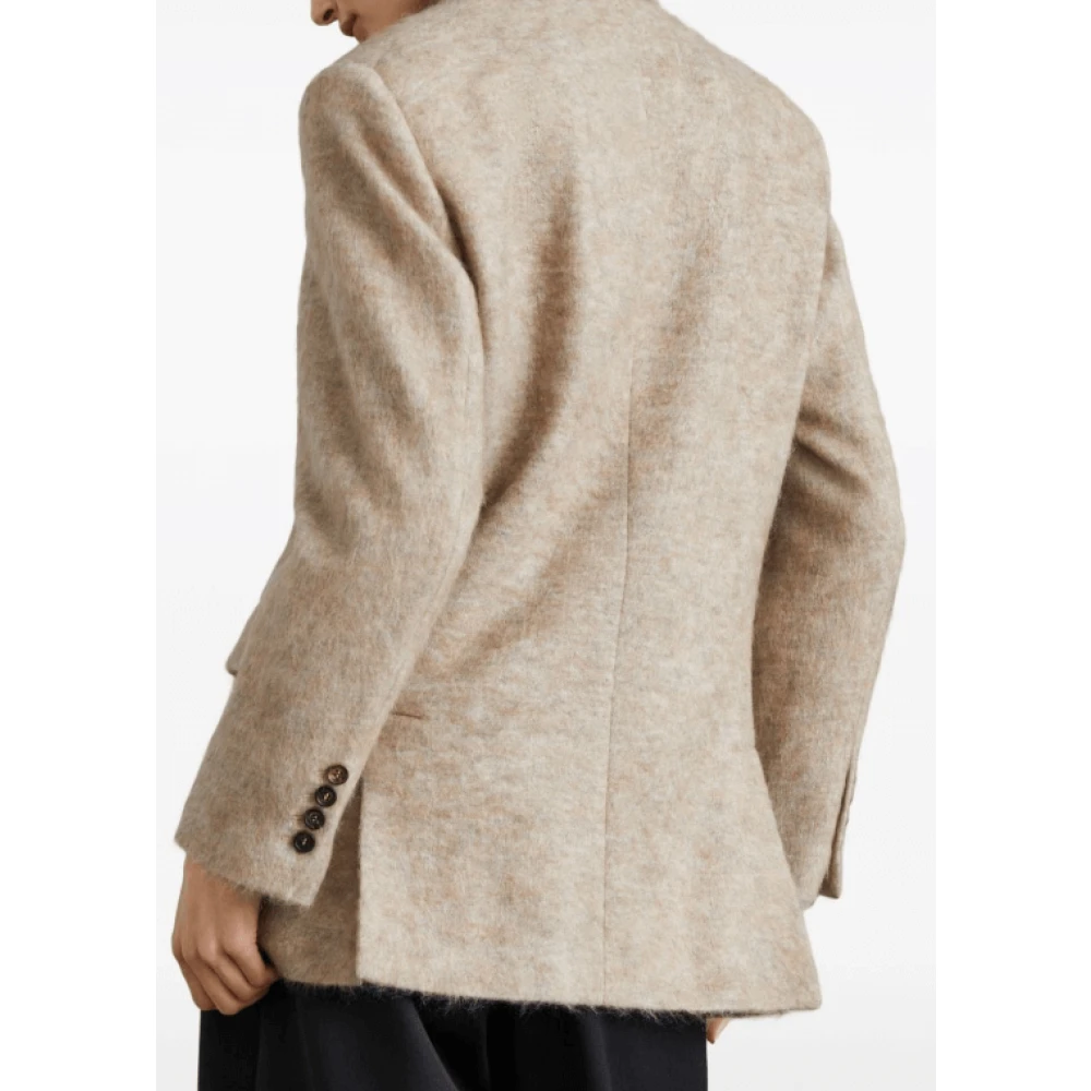 BRUNELLO CUCINELLI Monili Ketting Detail Blazer Brown Dames