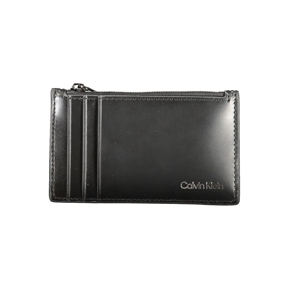 Calvin Klein Men's Black Leather Wallet With Card Holder