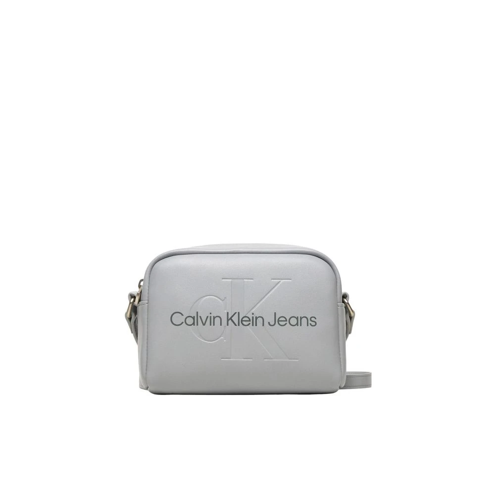 Calvin Klein Jeans Grijze Polyurethaan Dameshandtas Lente Zomer Collectie Gray Dames
