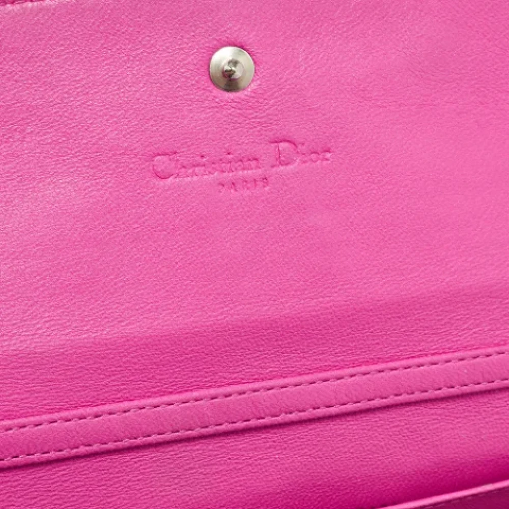 Dior Vintage Pre-owned Leather wallets Pink Dames