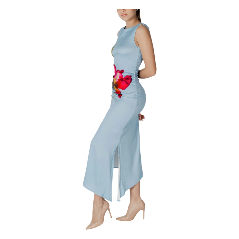 Desigual Lange Jurken Collectie in Viscose Mix Blue Dames