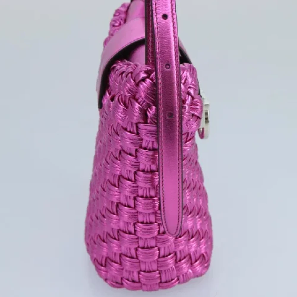 Salvatore Ferragamo Pre-owned Leather shoulder-bags Pink Dames
